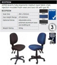 ECO70CM Chair Range And Specifications